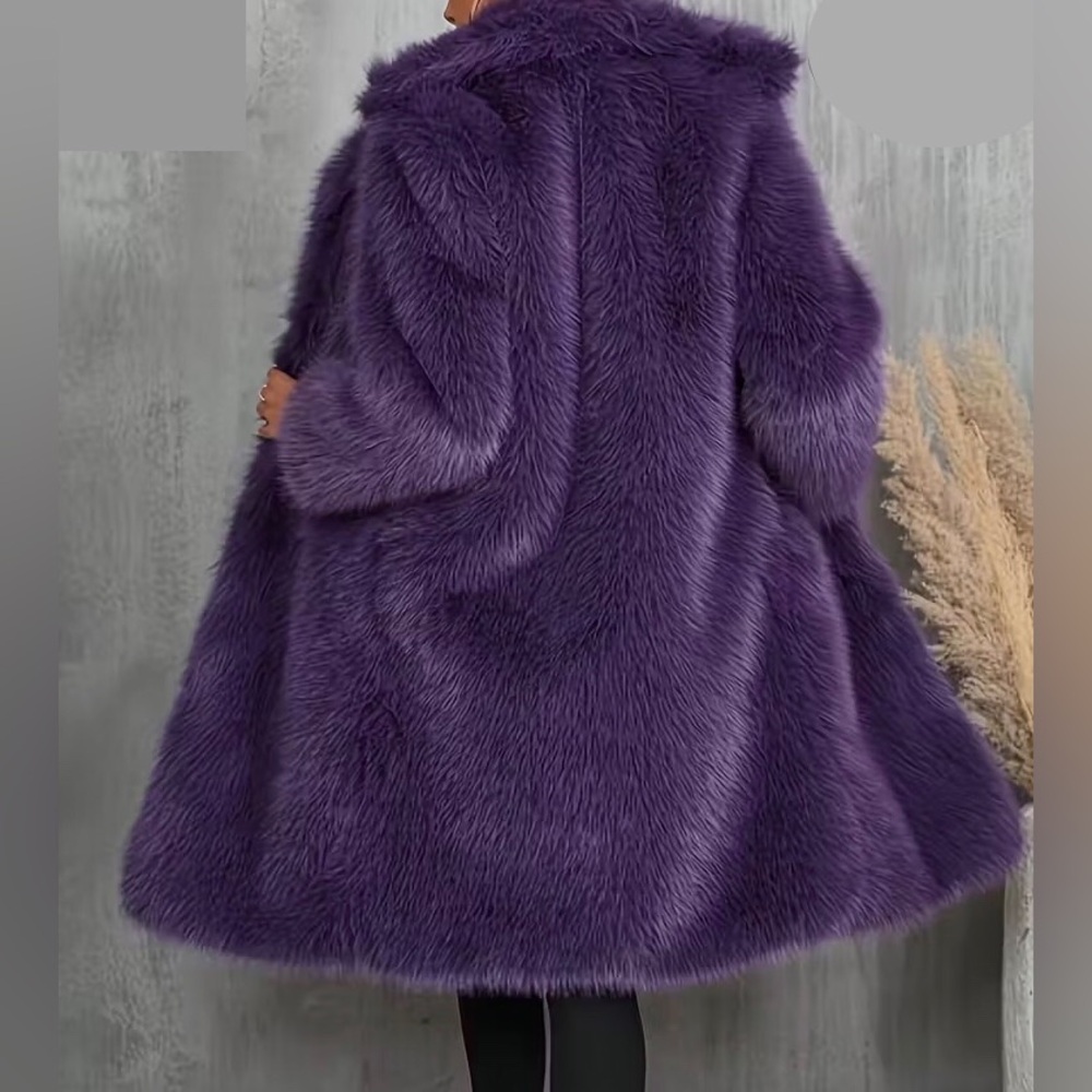 Purple Faux Fur Jacket/Coat - Picture 4 of 7